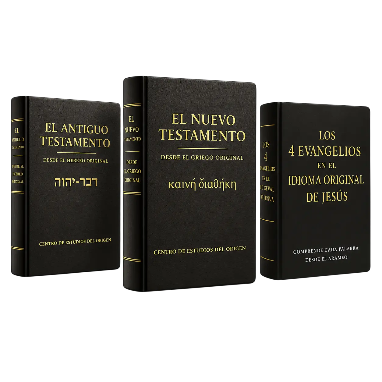 Antiguo Testamento desde el hebreo, Nuevo Testamento desde el griego y Los 4 Evangelios desde el arameo — recursos publicados por el Centro de Estudios del Origen.